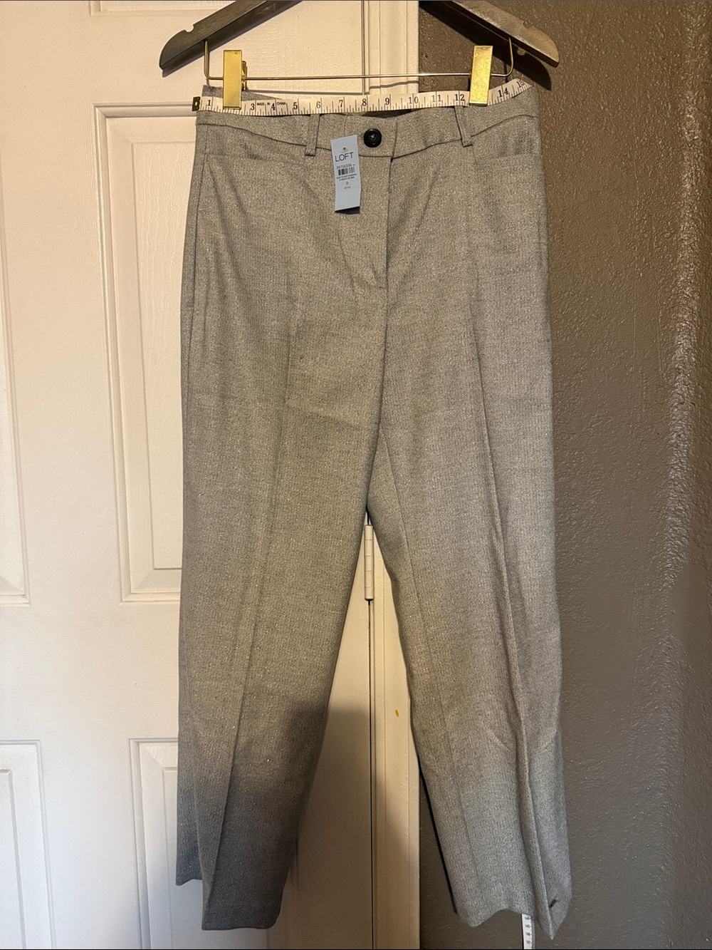 LOFT high rise Parker straight Light Gray Dress Pants